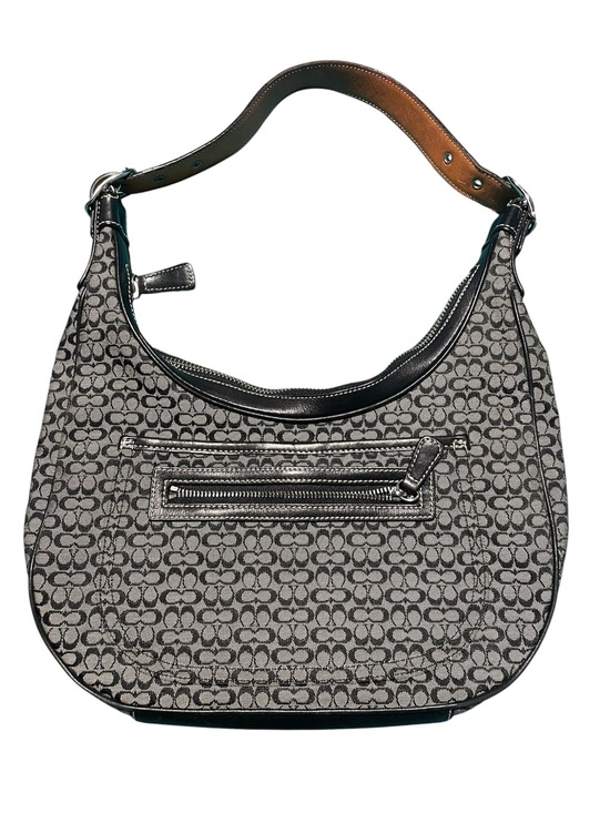 Coach Handbags - VINTAGE Y2K Coach 2154 Signature Canvas Gray Black Soho Hobo Shoulder Bag.